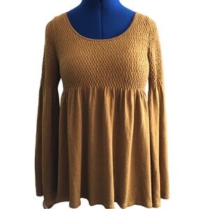 Anthropologie Knitted & Knotted Esme Bell Sleeve Sweater